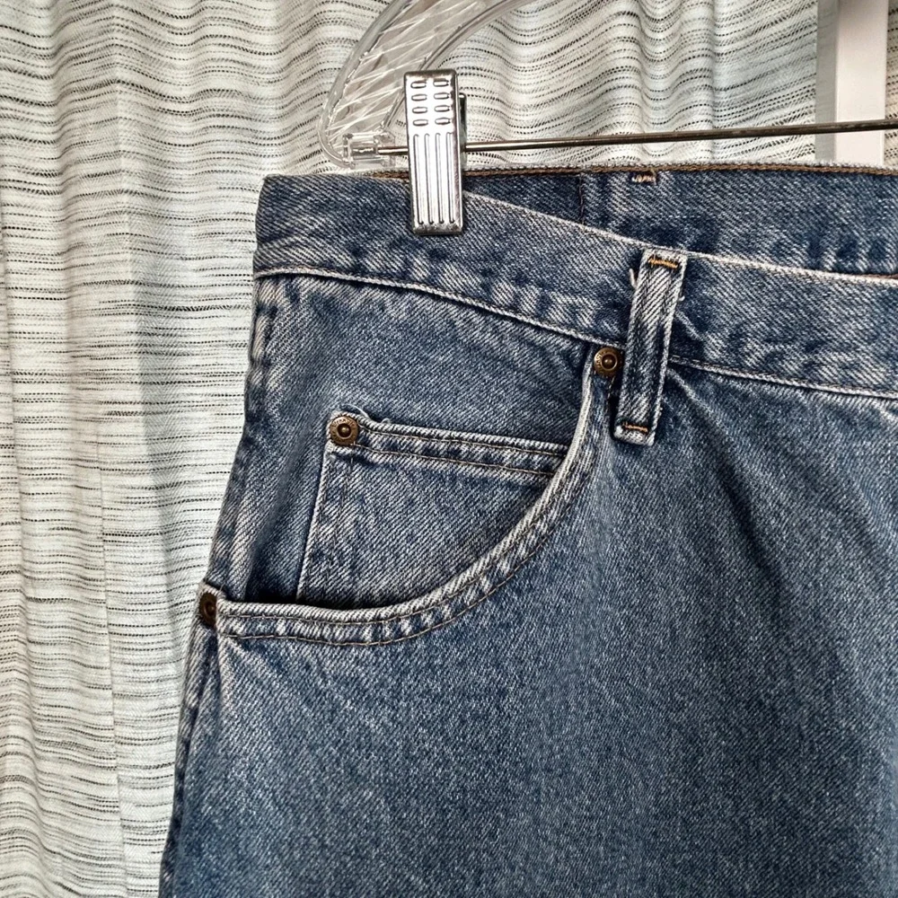 Wrangler Jeans Blue Mens 38x32 Regular Fit Straight Leg Denim
